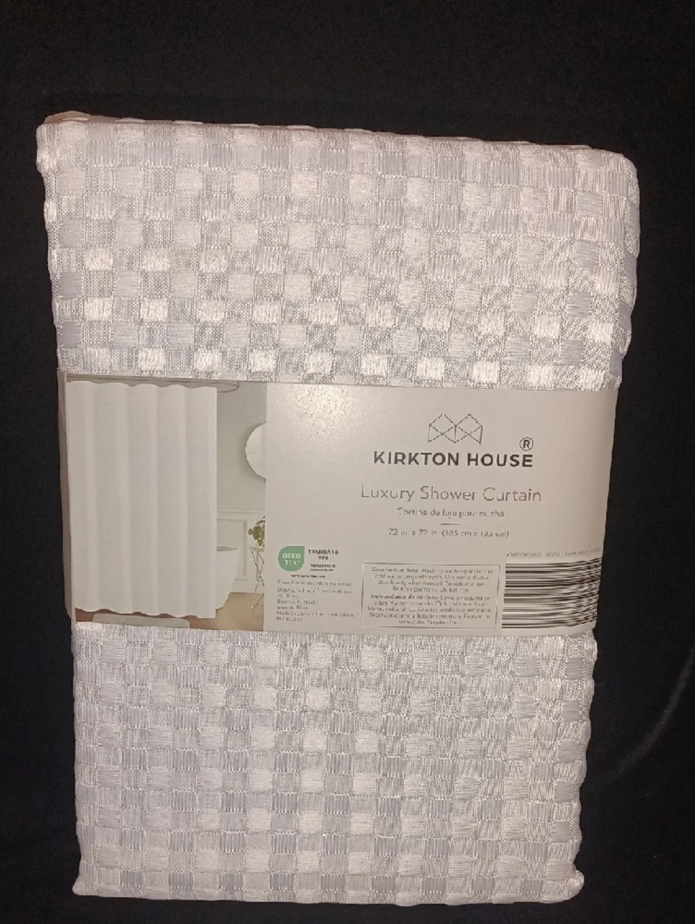 Kirkton House White Luxury Shower Curtain